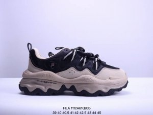 公司级斐乐 FILA 男女鞋熔岩鞋老爹鞋革面运动鞋2024冬季新款 XM1112Q935