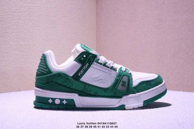公司级全新Lv路易威登Louis Vuitton Trainer Sneaker Low休闲运动文化百搭板鞋 尺码:36-45 Xm0419Q657