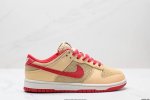 公司级Nike Dunk Low Waffle草莓华夫格棕色耐克低帮板鞋电绣工艺 皮料切割干净无任何毛边 细节完美 货号:Hj9100-294 尺码:35.5