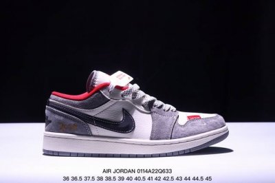 2025限量发售！ Air Jordan 1 Low Aj1乔1低帮休闲板鞋， “白红配色-Sup联名定制款” 个性的设计风格以及品牌的经典元素 使其成为一双具