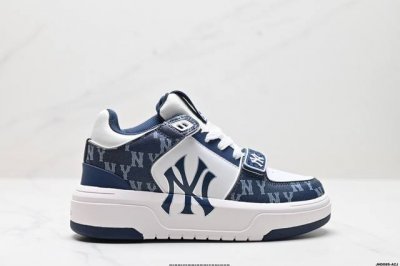 公司级ss春季学院穿搭爆款korea韩国限定，联乘ny美国榄球洋基队 Mlb Chunky Liner New York Yankees学长鞋系列中帮老爹风轻量