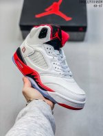 150 真标带半码 air Jordan 5 Fire Red 流川枫 白红 火花原色 Da1911-102 尺码：见图 编码：03Jjy314A28