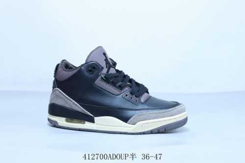 乔丹Air Jordan 3 Retro Black Gold . 迈克尔 乔丹Aj3代中帮复古休闲运动文化篮球鞋 货号 Fz48 01 41 0Adoup半