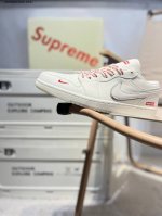 公司级头层皮Supreme X 乔丹Air Jordan 1 Low Aj1低帮系列篮球鞋 官方同步配色 原装级产物 #拒绝公底 立体鞋型 细节完美 高清洁度X
