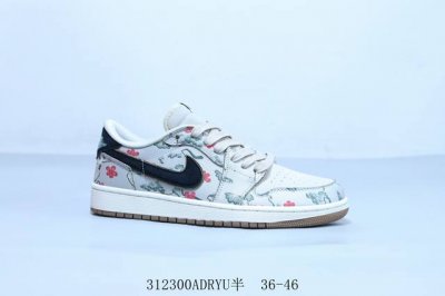170 乔丹Air Jordan 1 Low Aj1 乔1低帮复古文化休闲运动篮球鞋 小花 货号 Hv8239-100 312300Adryu半 36-46