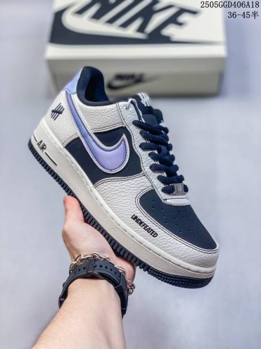 海外限量发售 公司级Nike Air Force 1 '07 Low Un联名 黑白 空军一号 低帮 运动鞋 休闲鞋 折边针车 工艺难度大 原楦头原纸板 原装鞋