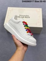 意大利高奢品牌Alexander Mcqueen亚历山大 麦昆 Sole Leather Sneakers低帮时装厚底休闲运动小白鞋 货号:553770 Whz