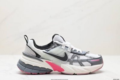 真标耐克nike Wmns V2K Runtekk Low”White Grey Pink”复古潮系列未来复古老爹风百搭休闲运动慢跑鞋 货号:Fz5061- 尺