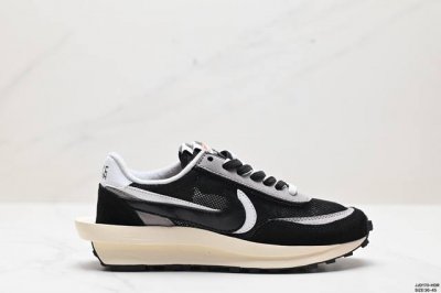 真标sacai X Nike Ldwaffle 华夫1代 解构高端跑鞋 联名设计 双钩双鞋舌设计 遵循原版 官方货号:Dh2684-001 尺码:36-45 I