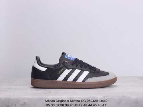 阿迪达斯三叶草adidas Originals Samba Vegan Og桑巴舞系列绅士德训足球风百搭低帮休闲运动板鞋 尺码：如图 Xm0624Q442