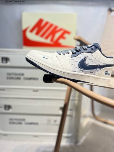 公司级头层皮斯图西 X 乔丹Air Jordan 1 Low Aj1低帮系列篮球鞋 官方同步配色 原装级产物 #拒绝公底 立体鞋型 细节完美 高清洁度Xf869