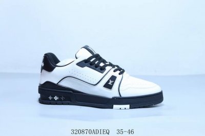 360 Lv路易威登Louis Vuitton Trainer Sneaker Low休闲运动文化百搭篮球板鞋 320870Adieq 35-46