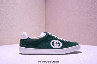 Gucci Interlocking G Suede Sneaker G74系列低帮复古百搭休闲运动板鞋 升级官方最新全套专柜代购酒红色配件及包装物 附送官方快