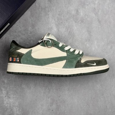 本地360 核心私 Travis Scott X Fragment Design X Air Jordan 1 Low Og Sp 乔1古驰联名 春绿 低帮文化