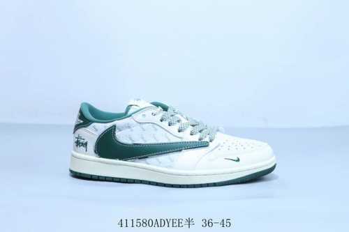 乔丹Air Jordan 1 Low Aj1 乔1低帮复古文化休闲运动篮球鞋倒勾 斯图西 货号 Xf8698-030 41 Adyee半 36-45