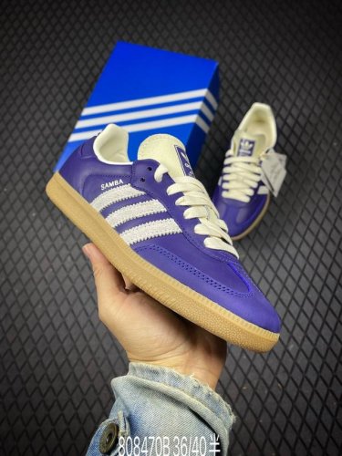B 阿迪达斯 三叶草Adidas Originals Samba Og桑巴舞系列绅士德训足球风百搭低帮休闲运动板鞋 货号 Ji2736 尺码 36 36.5 3