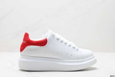 公司级意大利高奢品牌Alexander Mcqueen亚历山大 麦昆 Sole Leather Sneakers低帮时装厚底休闲运动小白鞋 货号:462214 - 点击图像关闭