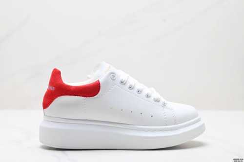 公司级意大利高奢品牌Alexander Mcqueen亚历山大 麦昆 Sole Leather Sneakers低帮时装厚底休闲运动小白鞋 货号:462214