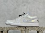 K版 放店私 Air Jordan 1 Low Year Of The Snake 2025 Aj1 乔1米白幻彩珠光 低帮文化篮球鞋 Hf4080-001 尺