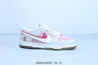 耐克 Nike Sb Dunk Low Pro 复古低帮 休闲运动滑板板鞋粉白双勾 货号 Do9457-100 49008Adrry 36-47