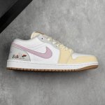 本地 核心私 Air Jordan 1 Low Aj1 乔1植物刺绣 马卡龙配色 低帮文化休闲运动板鞋 市场唯一独家头层皮打造 原鞋原档案开发 原厂皮料 原档冲