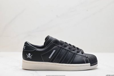 公司级阿迪达斯adidas三叶草 Originals Superstar”Embroidered Logo Black White“贝壳头经典百搭休闲运动板鞋