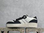 新款首发 放店私 adidas Originals Rivalry 舒适百搭减震透气低帮板鞋“米白黑” 货号：Id7560 Fxb 尺码：36 36 37 38