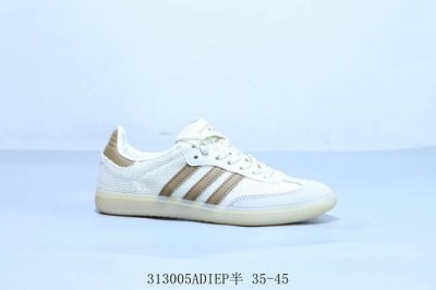 阿迪达斯三叶草Adidas Originals Samba Vegan Og”Spd“桑巴舞系列绅士德训足球风百搭低帮休闲运动板鞋 白棕 货号 Ji3185 3