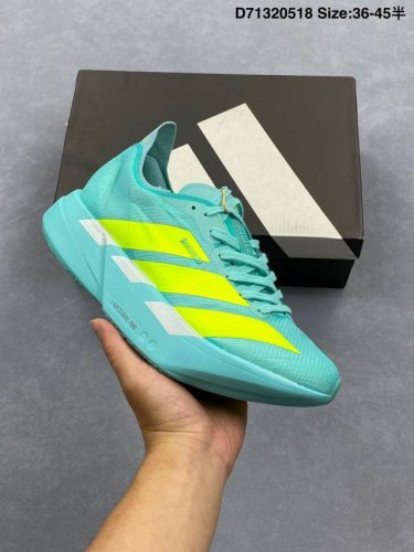 公司级 阿迪达斯 Adidas Adizero Adios pro 4 舒适防滑耐磨 低帮 休闲跑步鞋 男女同款厚度增高老爹鞋 金属银 2025年 Adidas
