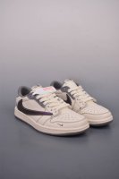360 Fragment X Travis Scott X北面 Air Jordan 1 Low 三方联名倒钩 性价比原盒出货 全新的三方联名低帮倒钩鞋面延续