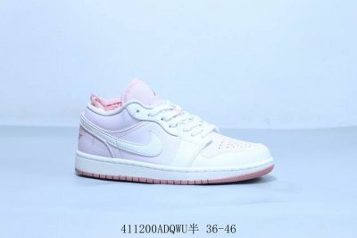 乔丹Air Jordan 1 Low Aj1 乔1低帮复古文化休闲运动篮球鞋 白粉 货号 Ih0823-611 411200Adqwu半 36-46
