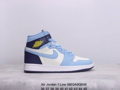 乔丹air Jordan 1 Low Aj1 乔1高帮复古文化休闲运动篮球鞋蓝白 xm0803Q546