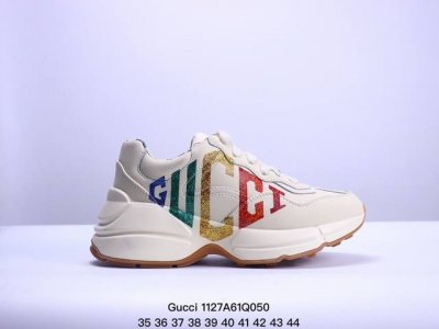 公司级gucci Rhyton Vintage Trainer Sneaker 古驰老爹鞋 5D皮革角状复古慢跑鞋 #全套专柜包装物及配件 右脚鞋舌和外盒标嵌入