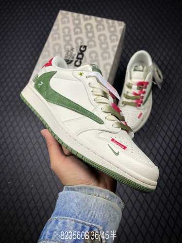 340 B支持放店 travis Scott X Fragment Design X Air Jordan 1 Low Og Sp 乔1 北面联名 米绿小红标