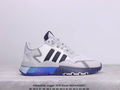 Adidasnite Jogger 2019 Boost三叶草 联名夜行者 复古跑鞋 原厂材料 原厂大底 私家独模 网布搭配麂皮拼接打造鞋面 极具复古风格鞋头及