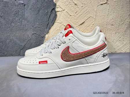 220 #新品上市实拍 耐克 Nike Court Borough Low *猿人头小空军 低帮百搭透气休闲运动板鞋男女鞋。经典耐用的设计，兼顾舒适脚感和出众风 - 点击图像关闭