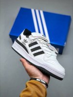 Adidas Forum Low Cl 三叶草低邦性价比天花板 极力推荐原市场顶级版本同源工厂p开发 版型完美经典魔术贴复古板鞋 男女潮流头层皮休闲鞋原楦原数据