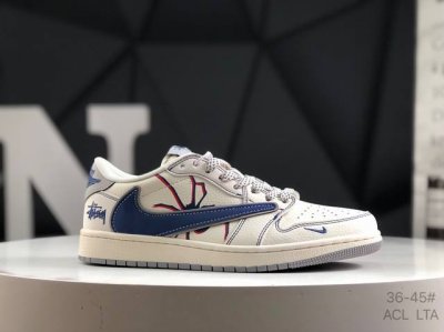 公司级带半码 耐克 Nike Air Jordan 1 Low Og Sp Aj1乔1 低帮潮流缓运动休闲板鞋 Aj1 低帮拼接 完美版型真头层牛皮# 内置缓震