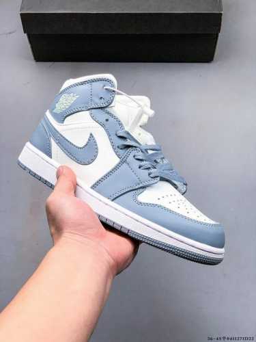 集图 真标半码！耐克Nike Air Jordan 1 Mid Aj1乔丹一代中帮经典复古文化休闲运动篮球鞋 0411271D22