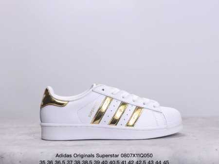 adidas Originals Superstar 全新配色 贝壳头休闲板鞋 独家控货 平台正单 全鞋百分百原材料 全鞋电脑针车 Logo针车间距针数原版一致 - 点击图像关闭
