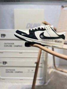 350 创意定制联名配色,经典美系街头品牌-至高无上 古驰Gucci X Nike By You Sb Dunk Low Retro Sp扣篮系列低帮休闲运动滑
