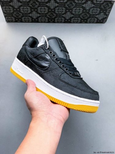 集图 耐克 空军一号 陈冠希主理品牌！凝结Clot X Nike Air Force 1 Premium Ao9286-400 低帮 板鞋 原装夜光水晶外底 鞋