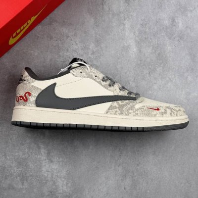 本地270 核心私 travis Scott X Fragment Design X Air Jordan 1 Low Og Sp Aj1 乔1 蛇年限定 灰蛇