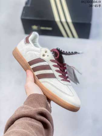 头层马毛 Notitle Xadidas Originals Samba 长舌 马毛 德训鞋 防滑耐磨 低帮板鞋 男女同款 粉蓝 简约大方的设计造型，使noti - 点击图像关闭