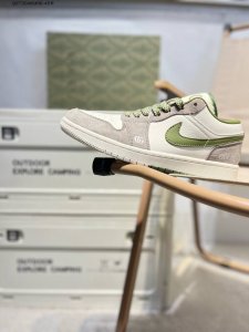 公司级头层皮古驰X 乔丹Air Jordan 1 Low Aj1低帮系列篮球鞋 官方同步配色 原装级产物 #拒绝公底 立体鞋型 细节完美 高清洁度Xx 6 Qs