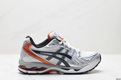 公司级Asics 亚瑟士 透气网眼鞋面配合部分合成革材质 采用全新Ahar+橡胶材质,更加耐磨日本专业跑鞋品牌 Asics 亚瑟士 Gel-Kayano 14