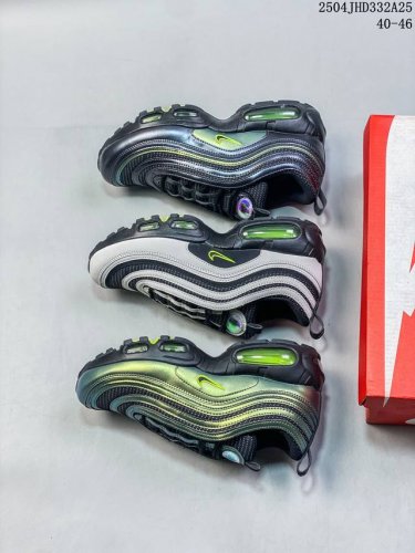 耐克 Nike Air Max 97 耐克97款全掌气垫缓震跑步鞋 子弹头复刻 织物材质运动鞋 货号：Ii1711 Size:如图所示 编号：04Jhd332A