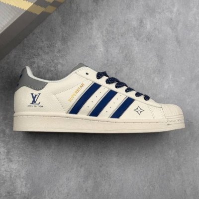 本地 核心私 公司级阿迪达斯Adidas三叶草 Originals Superstar贝壳头X Lv联名 ’Diy’系列低帮经典百搭休闲运动板鞋 原装头层材料