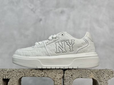 放店私 Ny平台订单 Mlb Chunky Dia Monogram 复古印花老爹鞋 后跟加厚 呵护脚后跟 立体保护软绵鞋口 轻松穿脱不磨脚 鞋头安全防撞包裹鞋