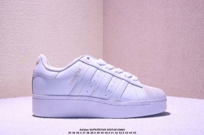 adidas Originals Superstar Xlg 增高厚底 渠道正品订单 诠释市场最高工艺水平 贝壳头经典小白板鞋 专柜上架同步配色 全鞋进口头层皮